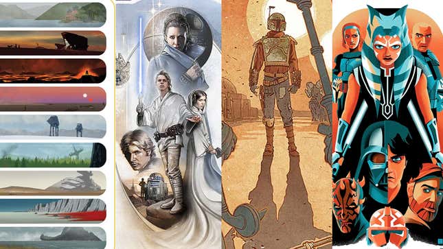 A selection of Star Wars artwork from Alex Mines, Steve Anderson, Jonathan Beistline, and Danny Haas