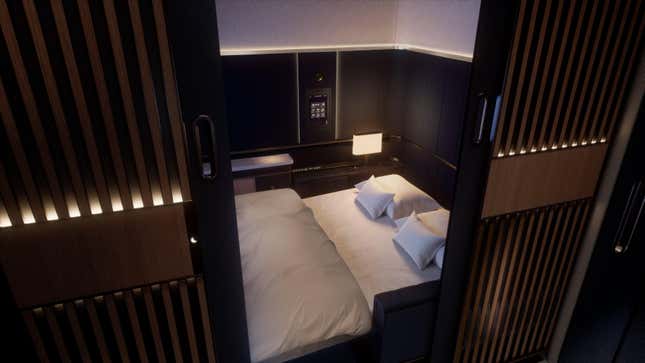 Image for article titled Lufthansa Is Putting Double Beds in First Class and I Just Want a Little More Leg Room