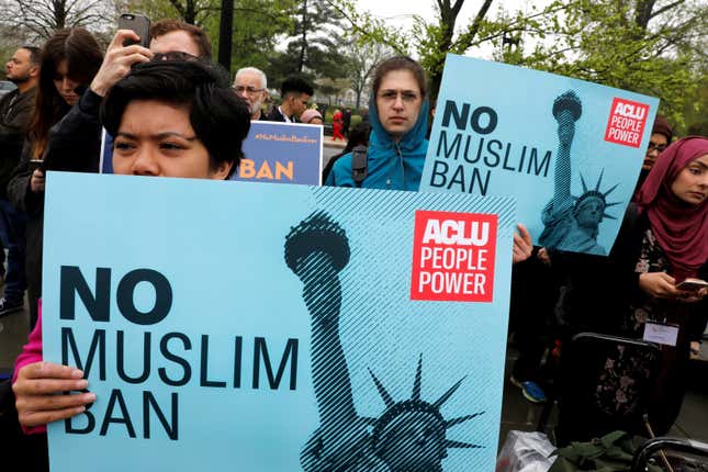 Protest of Donald Trumps Muslim ban