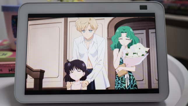 Enjoy the new Sailor Moon Eternal on the 8-inch Echo Show 8, though it might look cramped with subtitles.