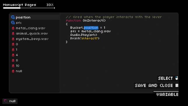 A screen of code.