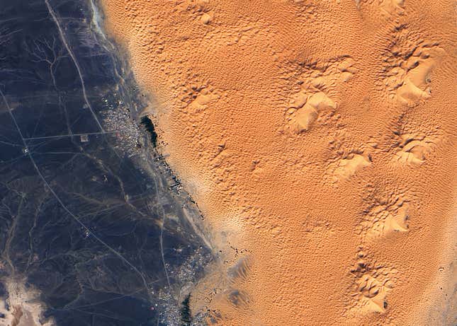 Image for article titled The abstract beauty of dunes seen from space