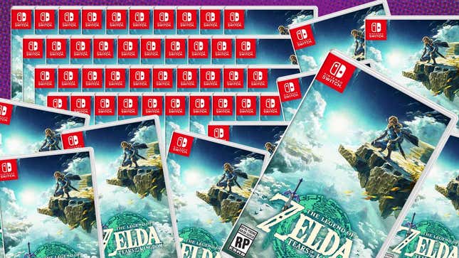 An image shows 50 copies of Zelda. 