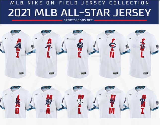mlb all star game 2021 uniforms