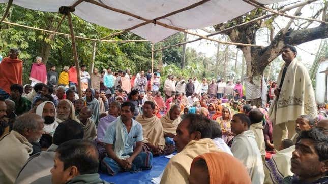 People of village Dhinkia passed a resolution against the JSW Utkal Steel Limited.