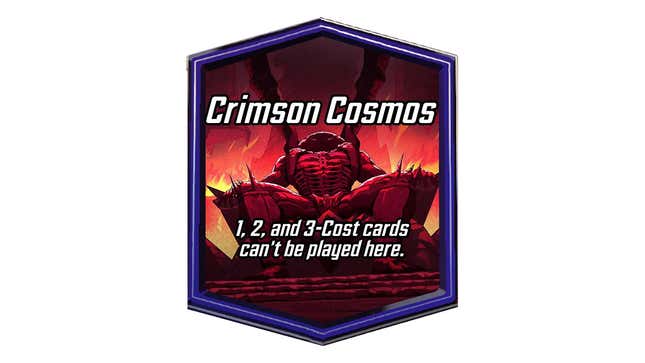 A screenshot shows the zone artwork for Crimson Cosmos. 