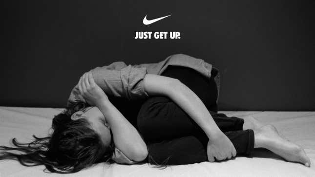 Image for article titled Empowering Nike Ad Challenges Viewer To Get Up Out Of Fetal Position
