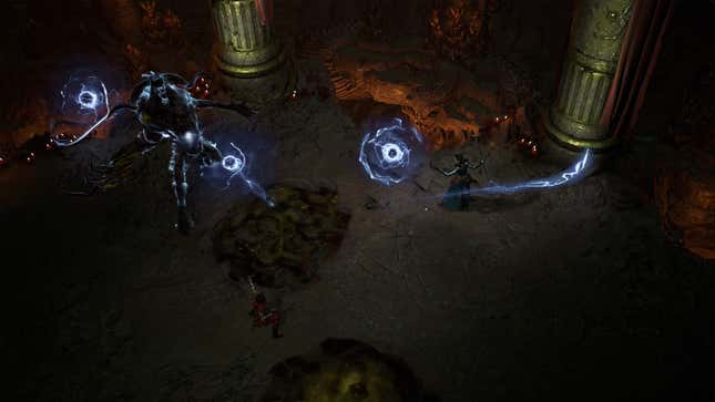 Characters do battle with abominations in Diablo IV.