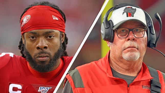 Richard Sherman was arrested on a domestic incident in July. Will Tampa coach Bruce Arians take a stand? No.