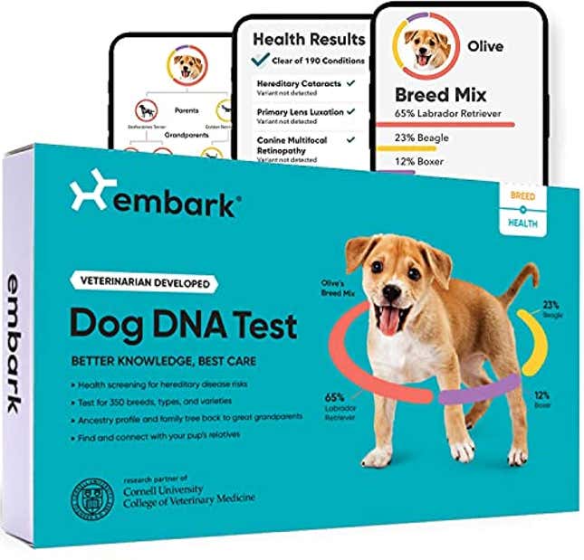 Image for article titled Post Prime Day Deal: 30% Off Embark&#39;s Dog DNA Test