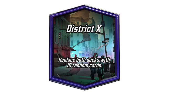 A screenshot shows the zone artwork for District X. 