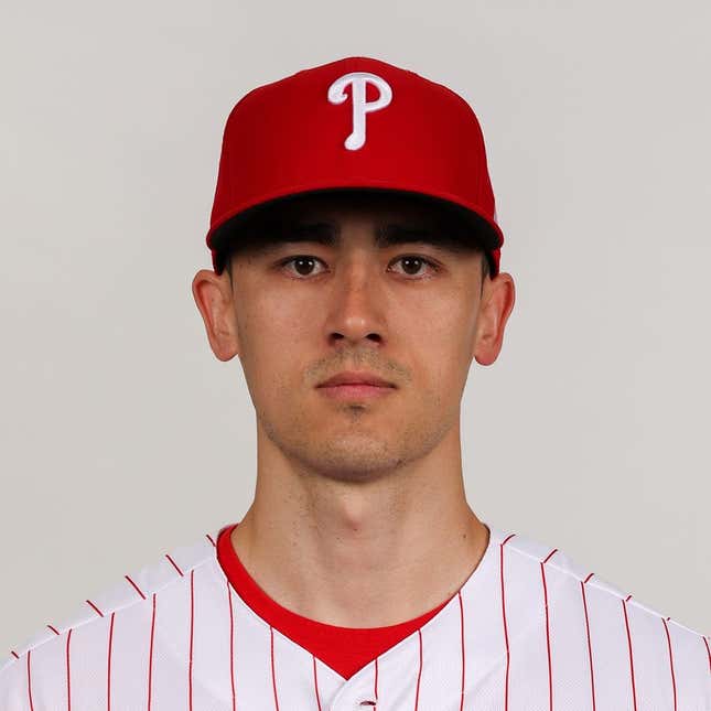Feb 23, 2023; Clearwater, FL, USA; Philadelphia Phillies pitcher Noah Song during photo day at BayCare Ballpark.