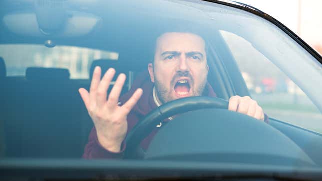 Image for article titled Man’s Only Remaining Source Of Pleasure Is Being Mad In The Car