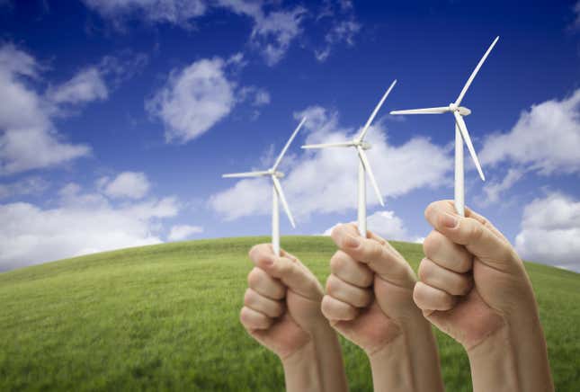 Image for article titled 10 Wind Energy Stock Photos That Make Me Extremely Uncomfortable