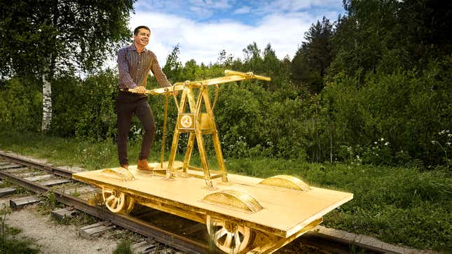 Image for article titled Pete Buttigieg Under Fire For Using Federal Funds For Gilded Handcar