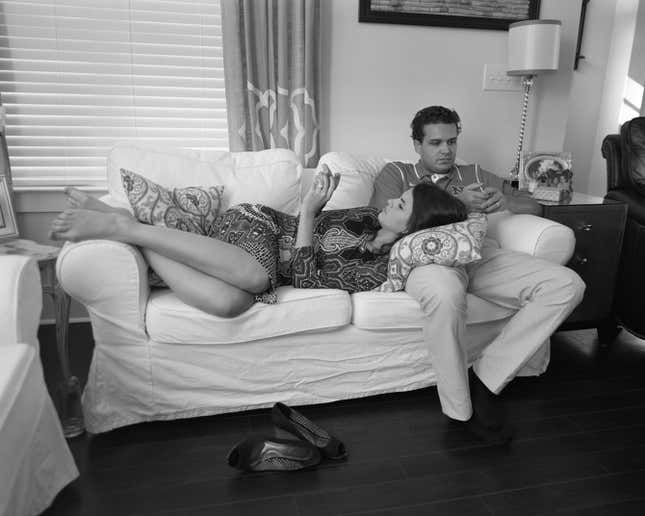 Image for article titled Photographer removes our smartphones to show our strange and lonely new world