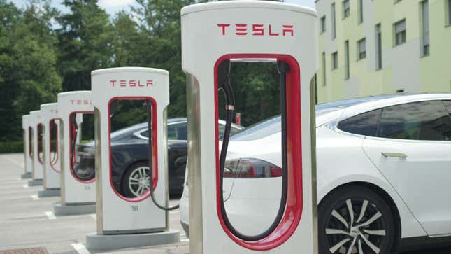 Photo of Tesla cars charging