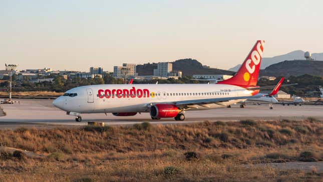 Corendon Dutch Airlines Boeing 737-800 aircraft as seen on the taxiway heading for departure in Heraklion International Airport HER Nikos Kazanzakis in Crete island.
