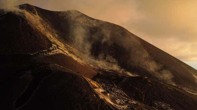 Vista aérea del Cumbre Vieja desde Tacande, el pasado 16 de diciembre.