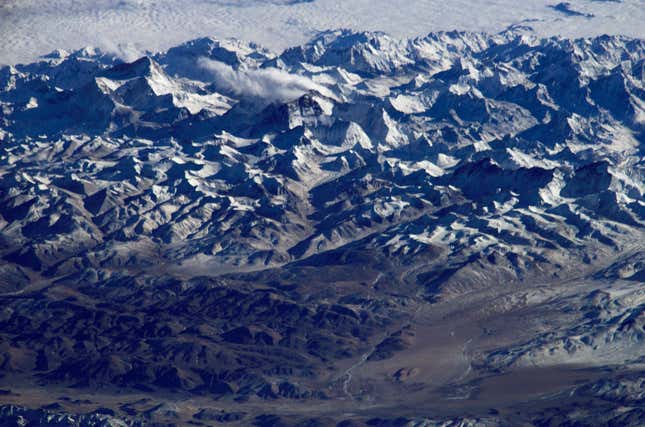 Image for article titled Photos: What Earth’s mountains look like from space