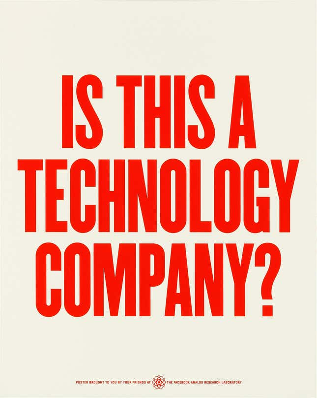 Image for article titled Facebook’s handmade internal “propaganda” posters are now for sale