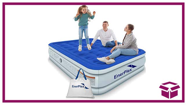 Image for article titled Save 9% on This Enerplex 16” Queen Air Mattress and Sleep Comfortably Whenever You’re Away From Your Bed