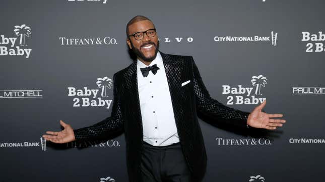Tyler Perry attends the 2022 Baby2Baby Gala presented by Paul Mitchell on November 12, 2022 in West Hollywood, California.