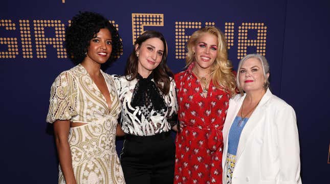 Renée Elise Goldsberry, Sara Bareilles, Busy Philipps and Paula Pell 