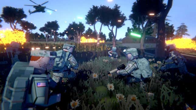 A screenshot shows a group of BattleBit soldiers.