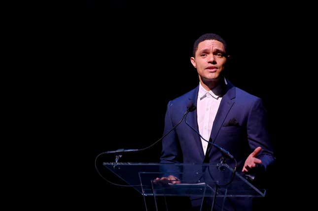 019 SeriousFun Children’s Network NYC GalaNEW YORK, NEW YORK - MAY 23: Trevor Noah speaks onstage during the 2019 SeriousFun Children’s Network NYC Gala at Cipriani 42nd Street on May 23, 2019 in New York City. (Photo by Mike Coppola/Getty Images for SeriousFun Children’s Newtwork, Inc.)