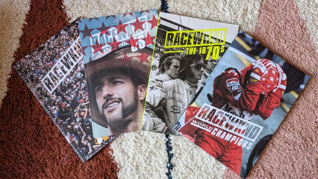 The first four editions of RACEWKND magazine