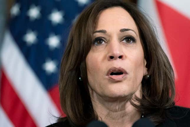 Vice President Kamala Harris is in Europe on a difficult diplomatic mission. She’s called for a war crimes investigation into Russian President Vladimir Putin. (AP Photo/Jacquelyn Martin, File)