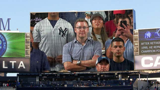 Image for article titled 4-Second Jumbotron Appearance Longest Anyone Will Ever Pay Attention To Area Man In Entire Life