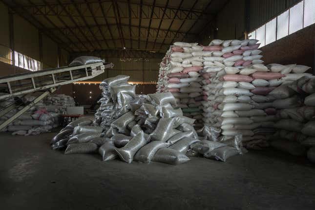 Fahmy's app helps farmers find space in a warehouse, or "shuna," like this.