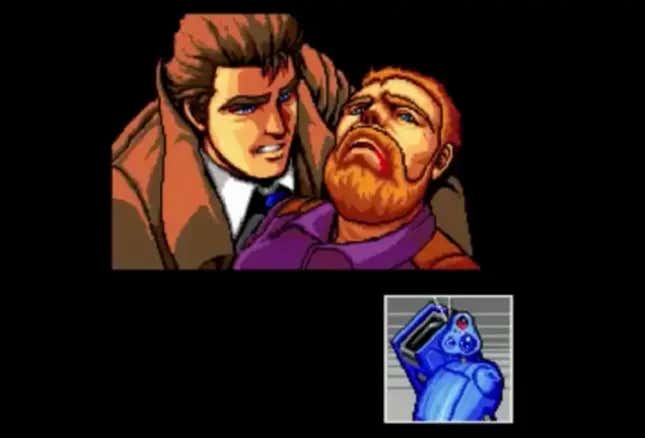 Pictured is a screenshot from Snatcher.