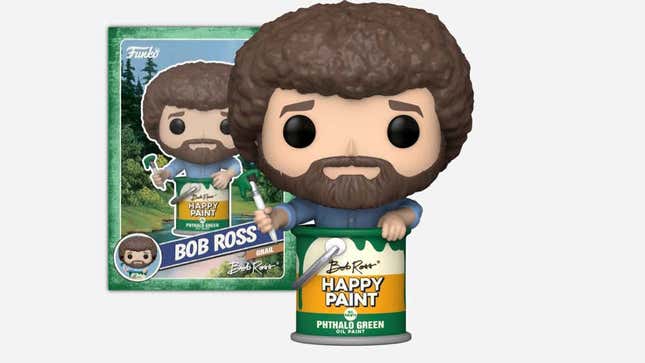 Imagen para el artículo titulado Bob Ross murió luchando contra los especuladores del arte solo para acabar convertido en un Funko Pop NFT