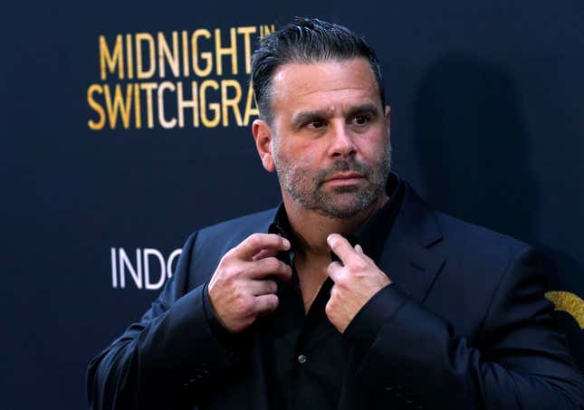 Randall Emmett, director of “Midnight in the Switchgrass,” poses at the Los Angeles premiere of the film at Regal L.A. Live, Monday, July 19, 2021. 