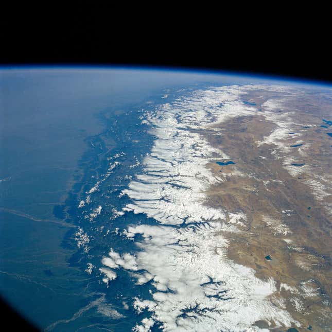Image for article titled Photos: What Earth’s mountains look like from space