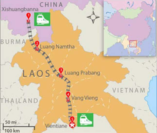 Map 5: The China-Laos Railway