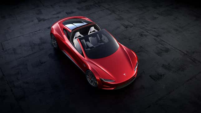 Imagen para el artículo titulado El nuevo Tesla Roadster debería llegar en 2023, según Elon Musk