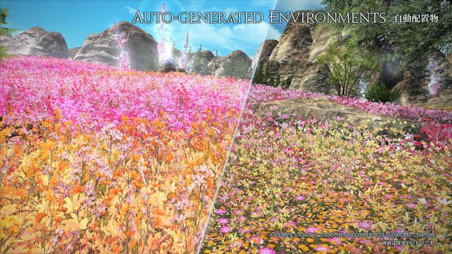 A comparison shot shows old and new flowers.