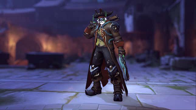 The free Cursed Captain Reaper Legendary skin that Activision Blizzard is giving out to Overwatch 2 players in an apology for the game's rocky launch. 
