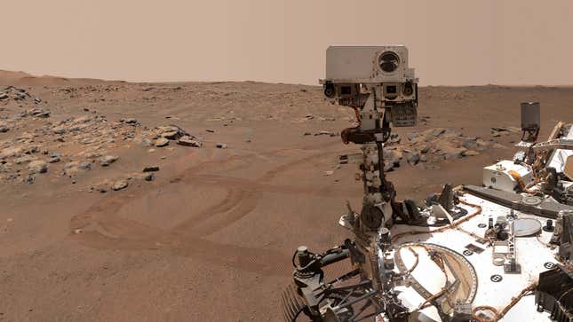 A selfie taken by NASA’s Perseverance rover on September 10, 2021. 