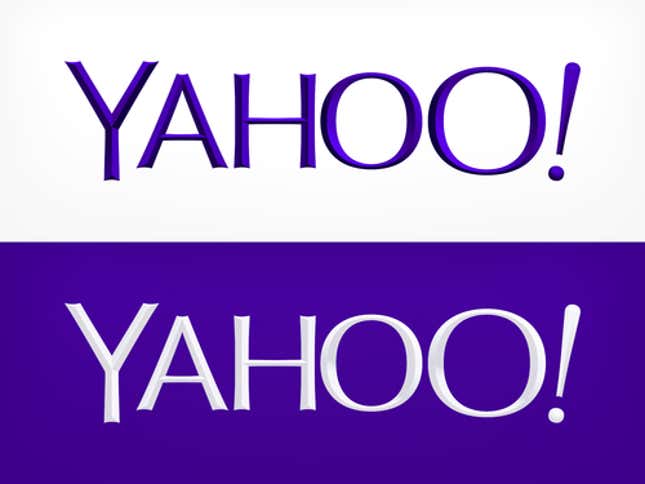 Image for article titled What all of Yahoo’s fake logos look like smushed together