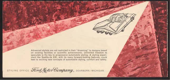 Image for article titled Ford's Nuclear-Powered 1962 Concept Car Is a Fascinating Atomic-Age Fantasy