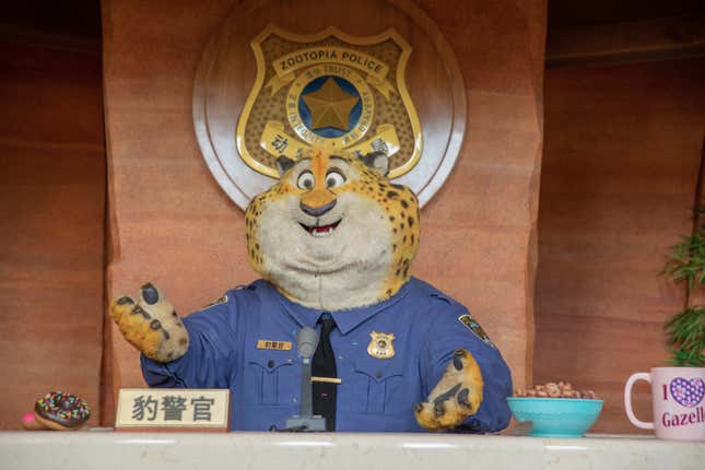 Clawhauser from Zootopia animatronic
