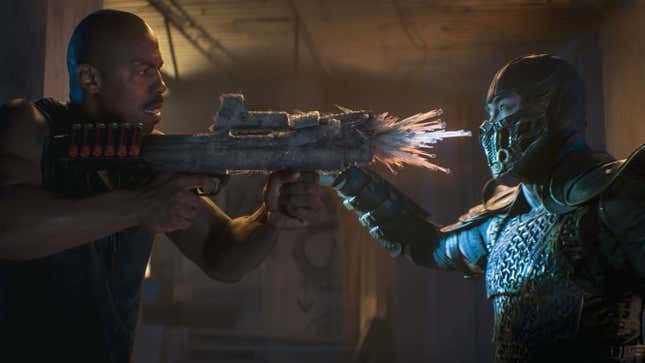Mortal Kombat freezes Jax's gun.