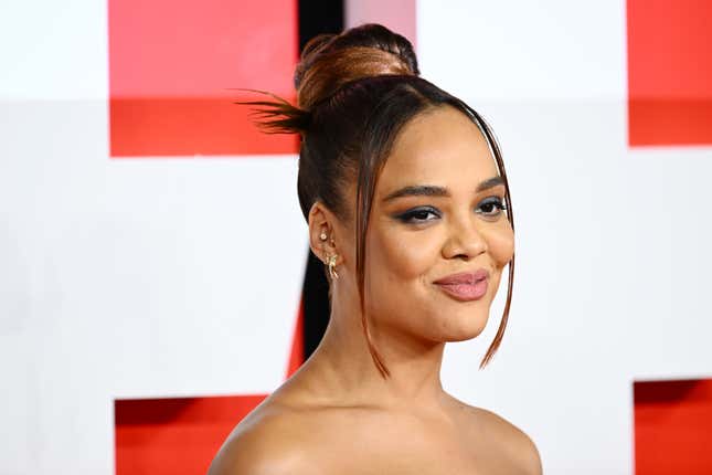 Tessa Thompson attends the “Creed III” European Premiere at Cineworld Leicester Square on February 15, 2023 in London, England.