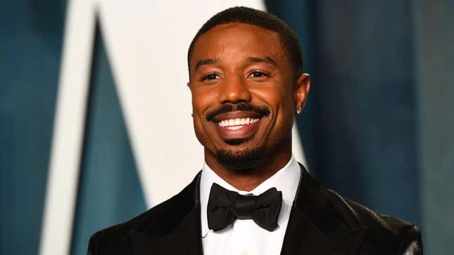 Michael B Jordan attends the 2022 Vanity Fair Oscar Party in Beverly Hills, California on March 27, 2022.