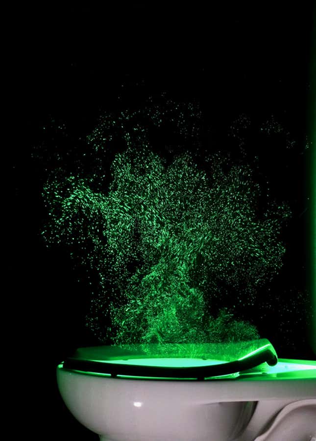 Imagen para el artículo titulado Científicos capturan la nube que libera un inodoro con descarga de agua en toda su repugnante gloria